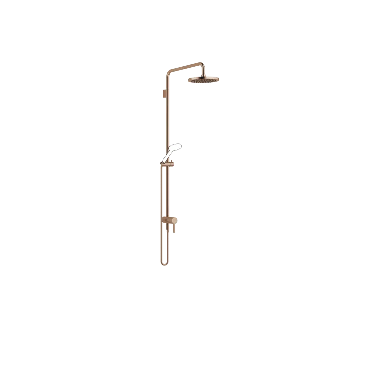 Shower Pipe mit Brause-Einhandbatterie ohne Handbrause - Bronze gebürstet - 36 112 970-42