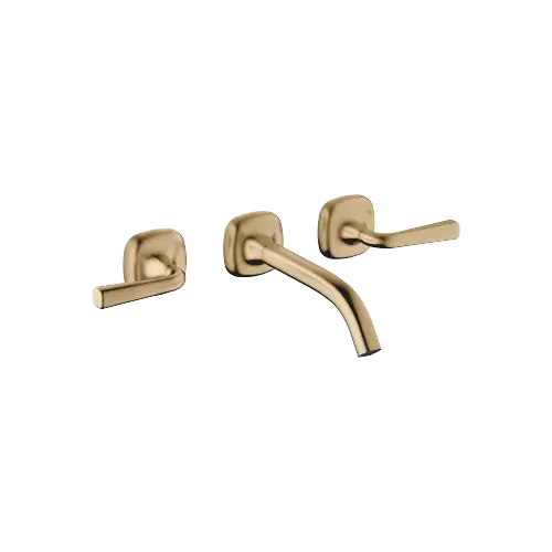 COYA Robinetterie murale pour lavabo sans garniture d’écoulement - Dark Brass brossé (PVD) - 36 712 414-39