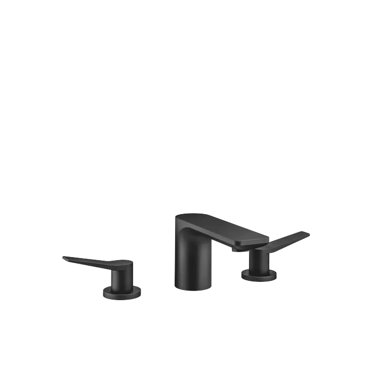 LISSÉ Mélangeur lavabo à 3 trous avec garniture d'écoulement - Noir mat - 20 713 845-33