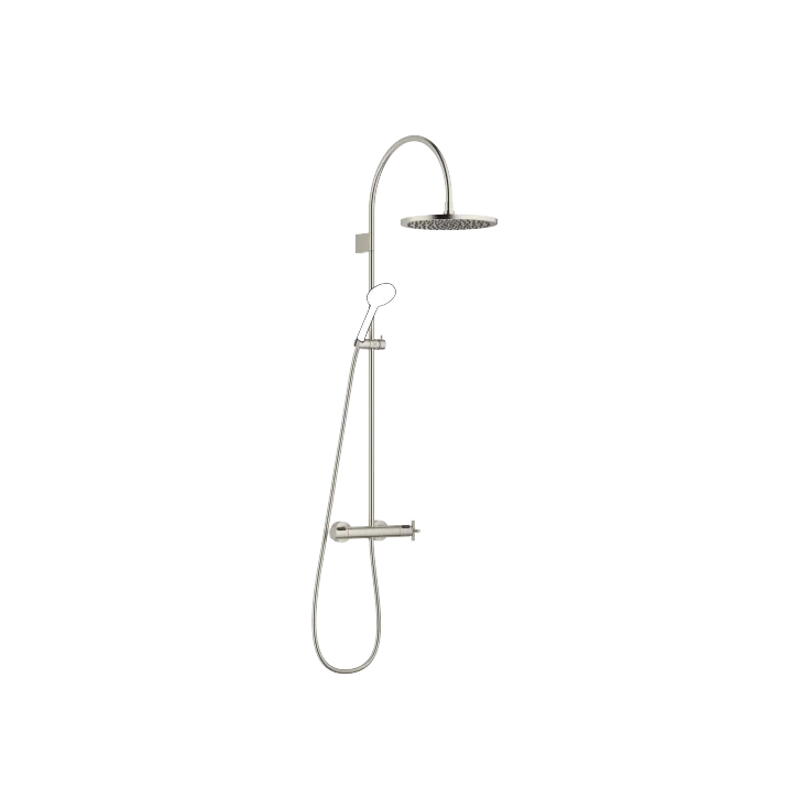 TARA Showerpipe mit Brause-Thermostat ohne Handbrause - Platin gebürstet - 34 465 892-06