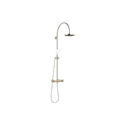 TARA Showerpipe with shower thermostat without hand shower FlowReduce 220 mm - Champagne (22kt Gold) - 34 458 892-47