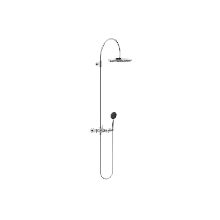 TARA Showerpipe with shower mixer 300 mm - Chrome - Set containing 2 articles