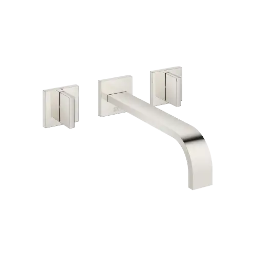 MEM Wall-mounted basin mixer without pop-up waste - Platinum - 36 717 782-08
