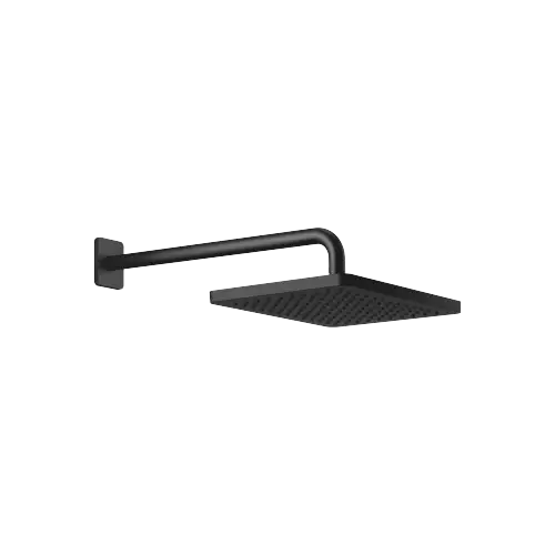 Regenbrause mit Wandanbindung FlowReduce 300 x 240 mm - Schwarz matt - 28 767 710-33