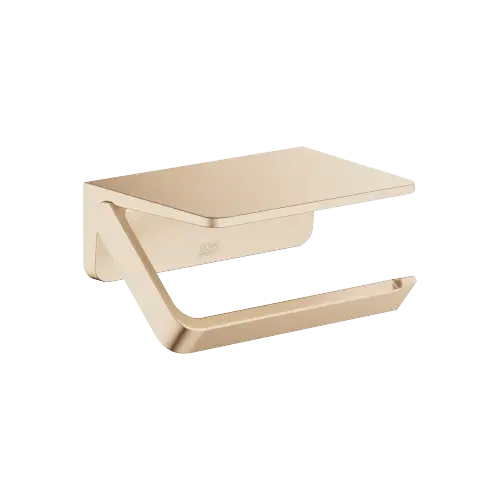 Portarotolo con ripiano - Light Gold spazzolato (PVD) - 83 515 976-27