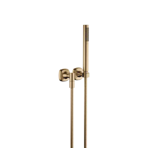 COYA Schlauchbrausegarnitur mit Einzelrosetten FlowReduce - Dark Brass gebürstet (PVD) - 27 808 404-39 0010