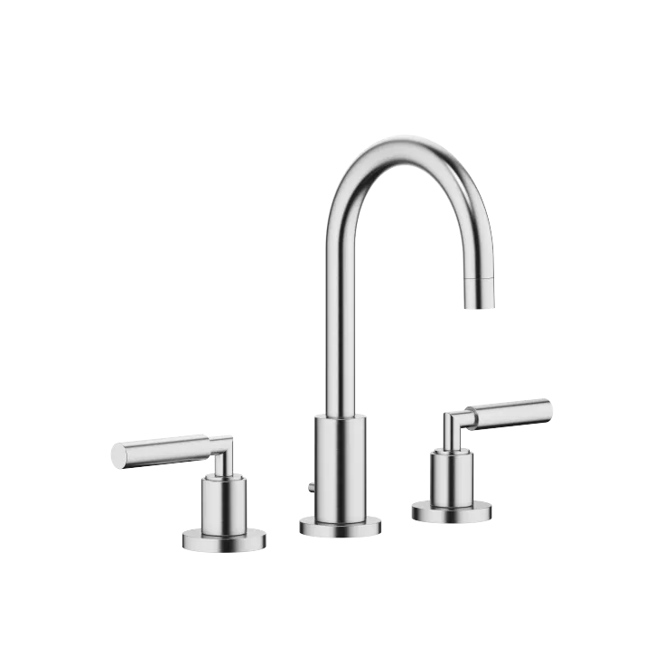 TARA Three-hole basin mixer with pop-up waste - Brushed Chrome - 20 710 882-93