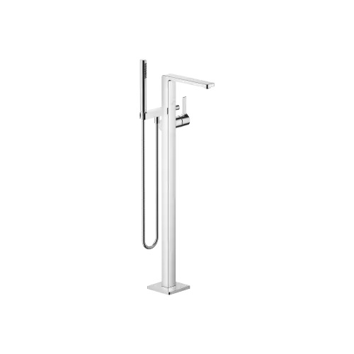 LULU Single-lever bath mixer with stand pipe for free-standing assembly with hand shower set - Chrome - 25 863 710-00