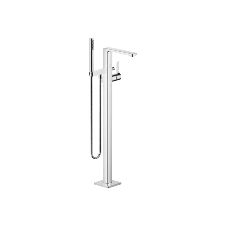 LULU Single-lever bath mixer with stand pipe for free-standing assembly with hand shower set - Chrome - 25 863 710-00