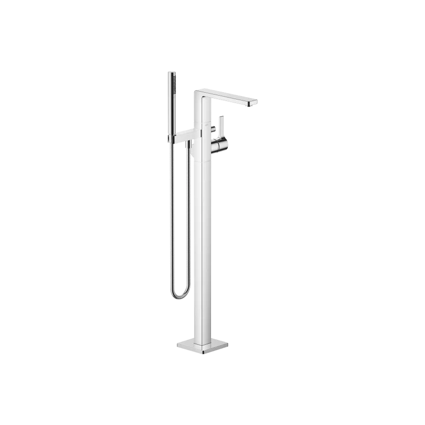 LULU Single-lever bath mixer with stand pipe for free-standing assembly with hand shower set - Chrome - 25 863 710-00