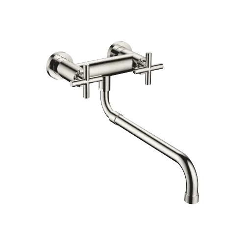 TARA Wand-Brückenbatterie mit herausziehbarem Auslauf - Platin - 31 151 892-08