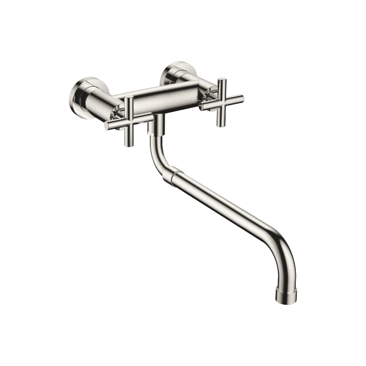 TARA Wall-mounted bridge mixer with extending spout - Platinum - 31 151 892-08