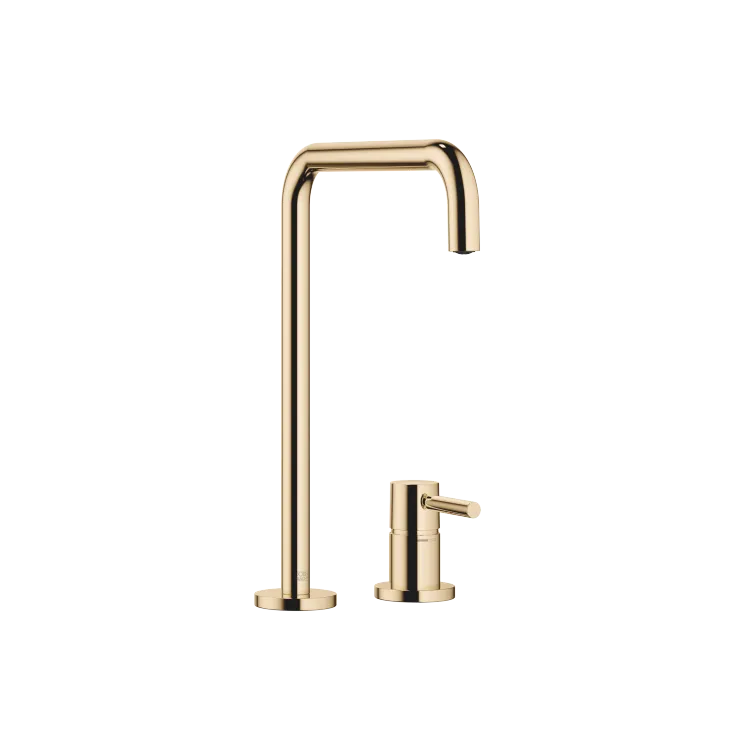 META SQUARE Zweilochbatterie mit Einzelrosetten - Messing (23kt Gold) - 32 815 861-09