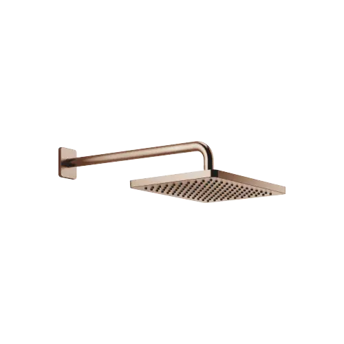 Regenbrause mit Wandanbindung FlowReduce 300 x 240 mm - Bronze gebürstet (PVD) - 28 767 710-42