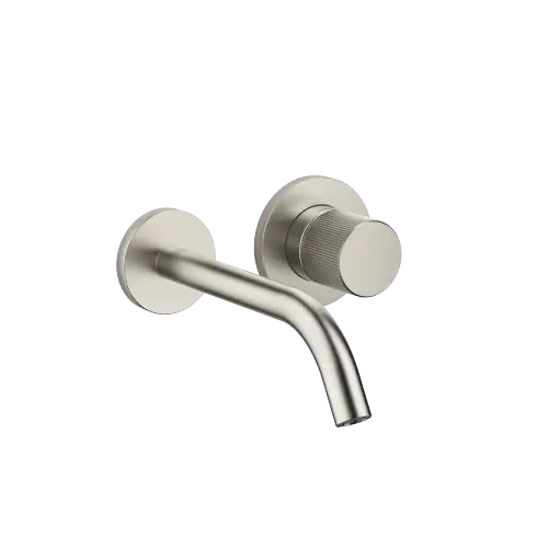 META META PURE Wall-mounted single-lever basin mixer without pop-up waste - Brushed Platinum - 36 860 664-06