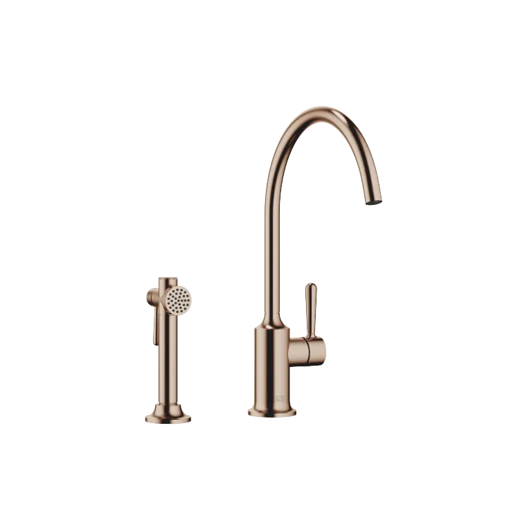 VAIA Einhebelmischer mit Spülbrausegarnitur - Bronze gebürstet - Set aus 2 Artikeln