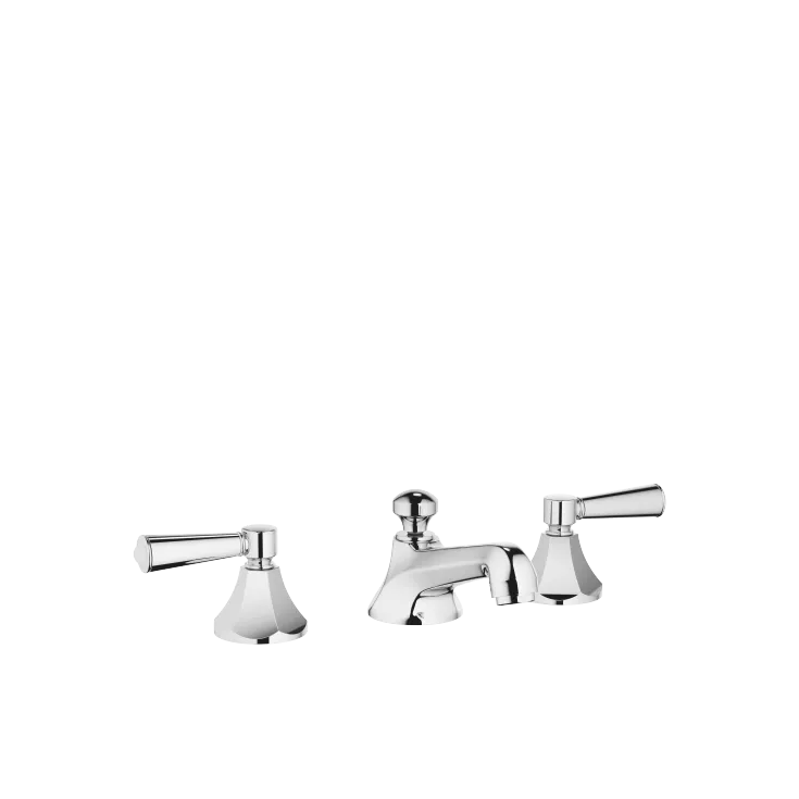 MADISON Three-hole lavatory mixer with drain - Chrome - Set containing 3 articles
