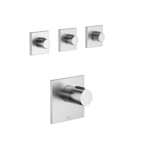 IMO xTOOL thermostat with three volume controls - Brushed Chrome - Set containing 1 articles
