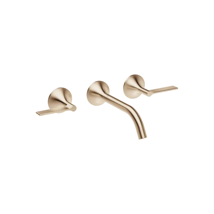 VAIA Wall-mounted three-hole lavatory mixer without drain - Brushed Champagne (22kt Gold) - 36 712 819-46 0010