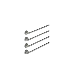 Towel warmer , 4-fold , projection right , without control element - Brushed Dark Platinum - 83 314 979-99