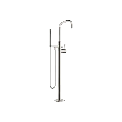 COYA Single-lever bath mixer with stand pipe for free-standing assembly with hand shower set - Brushed Platinum - 25 863 404-06