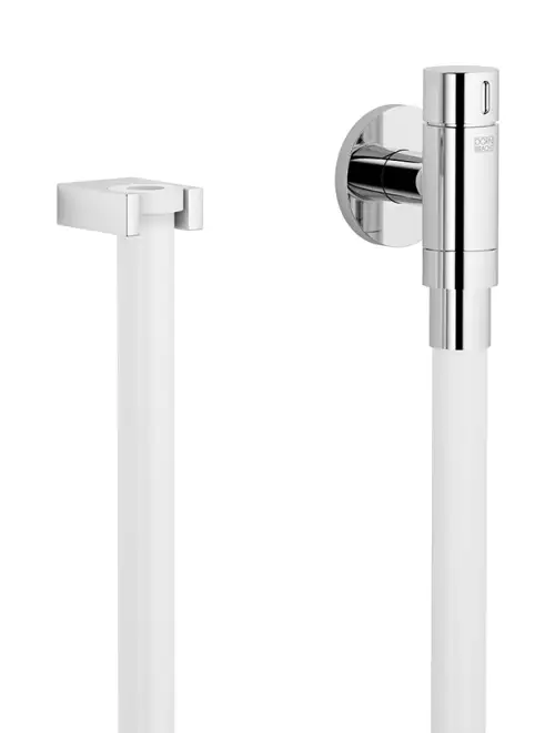 WATER TUBE Kneipp wall elbow with hose holder with individual rosettes - Brushed Chrome - 27 823 979-93