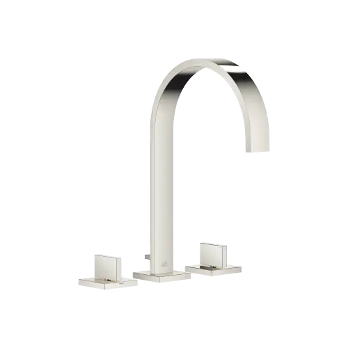 MEM Three-hole basin mixer with pop-up waste - Platinum - 20 715 782-08