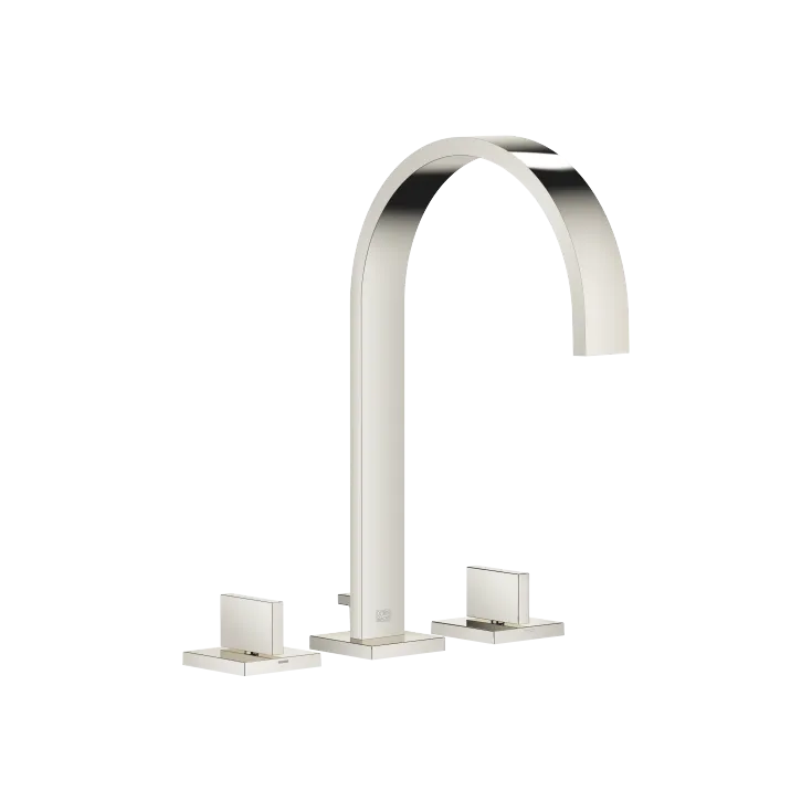 MEM Three-hole basin mixer with pop-up waste - Platinum - 20 715 782-08
