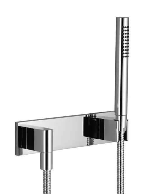 Hand shower set with cover plate - Brushed Light Gold (PVD) - 27 818 980-27