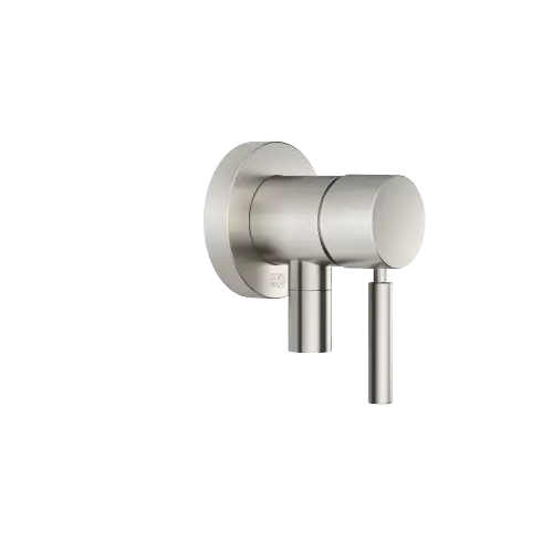 Miscelatore monocomando incasso con piastra di copertura con attacco doccia incluso - Platinato spazzolato - 36 046 660-06