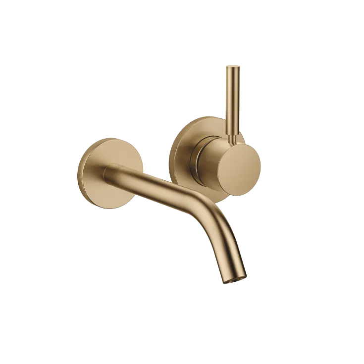 META Mitigeur monocommande de lavabo mural sans garniture d’écoulement - Dark Brass brossé - 36 860 660-39