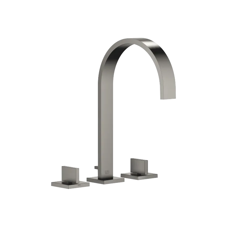MEM Three-hole lavatory mixer with drain - Brushed Dark Platinum - 20 715 782-99 0010