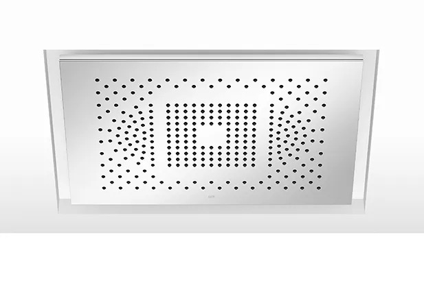 SERENITY SKY Rain panel for recessed ceiling installation with light - Brushed Dark Bronze (PVD) - 41 771 979-43 0010