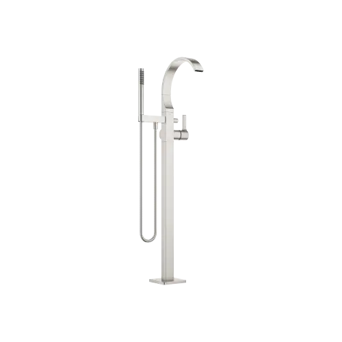CYO Mitigeur monocommande bain/douche avec tube vertical positionnement libre et garniture de douche - Platine brossé - 25 863 811-06