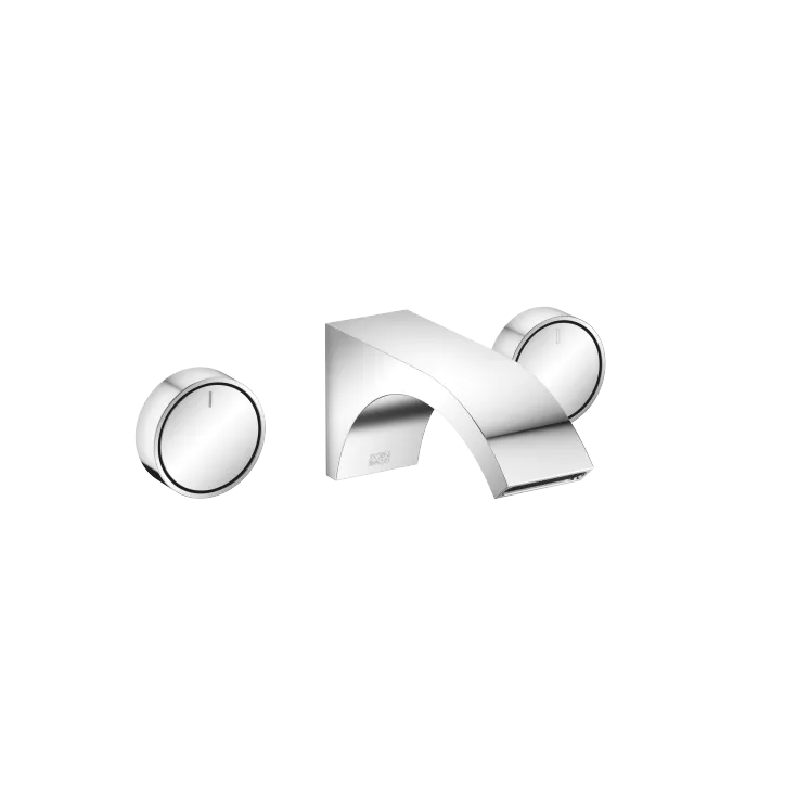 CYO Robinetterie murale pour lavabo sans garniture d’écoulement - Chrome - Set contenant 2 articles