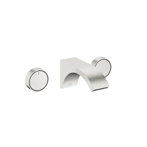 CYO Wall-mounted basin mixer without pop-up waste - Brushed Platinum - Set containing 2 articles
