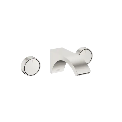 CYO Robinetterie murale pour lavabo sans garniture d’écoulement - Platine brossé - Set contenant 2 articles