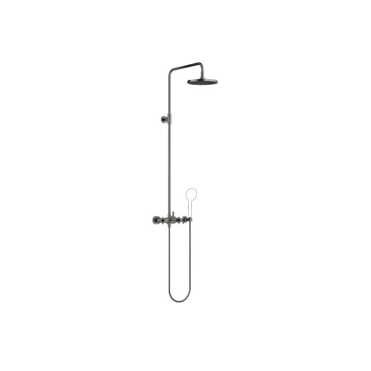 TARA Showerpipe sin ducha de mano FlowReduce 220 mm - Dark Platinum cepillado - 26 633 892-99