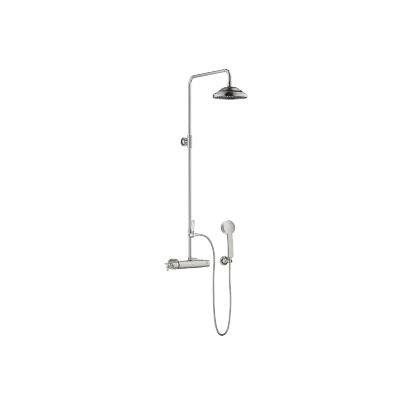 MADISON Showerpipe con termostato de ducha - Platino cepillado - Set que contiene 3 artículos