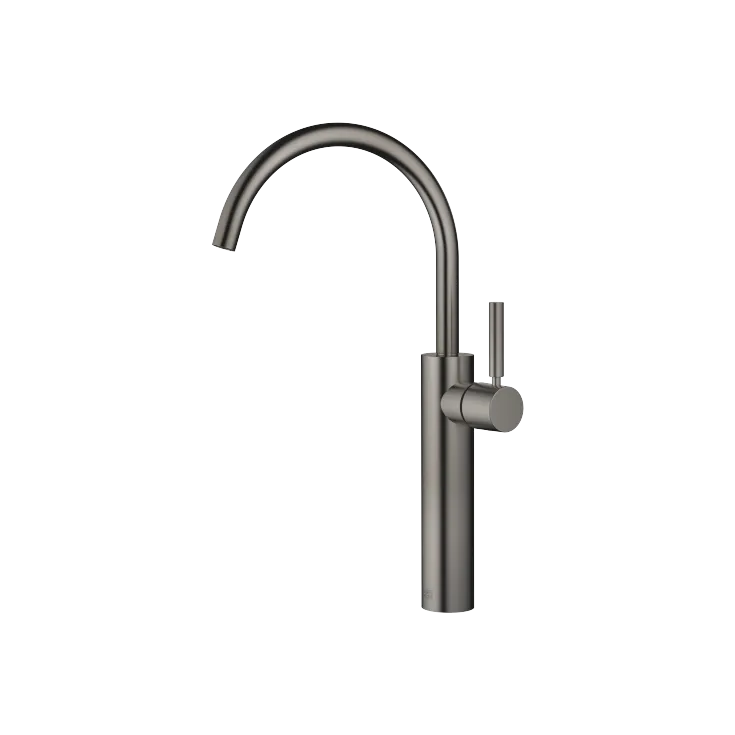 META Monomando de lavabo con base elevada sin válvula - Dark Platinum cepillado - 33 534 661-99