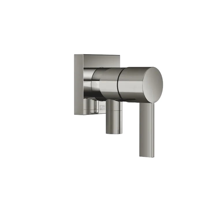 Concealed single-lever mixer with cover plate with integrated shower connection - Dark Chrome - 36 046 970-19