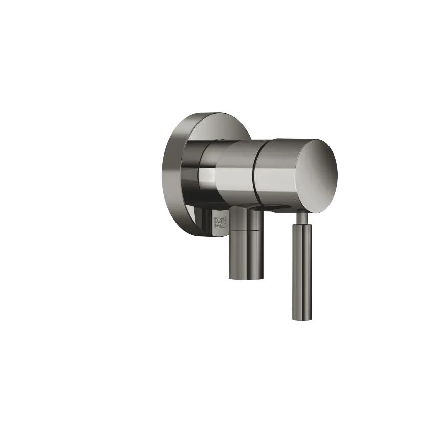 Concealed single-lever mixer with cover plate with integrated shower connection - Dark Chrome - 36 045 660-19