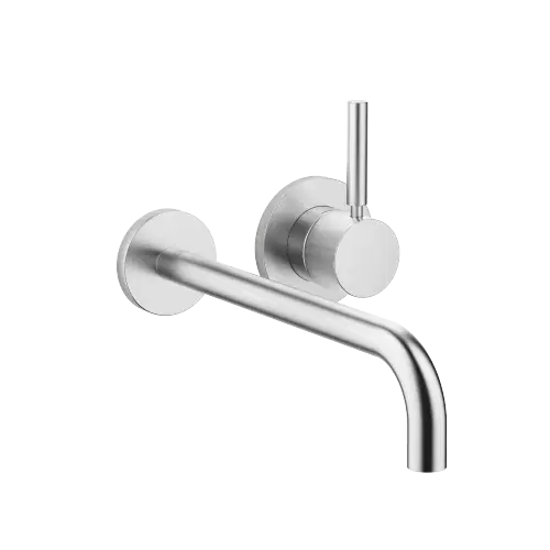 META Wall-mounted single-lever basin mixer with individual rosettes - Brushed Chrome - 36 863 660-93