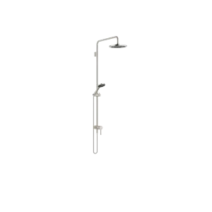 Showerpipe with single-lever shower mixer - Brushed Platinum - Set containing 2 articles