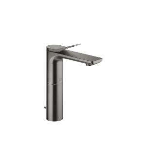 LISSÉ Single-lever basin mixer with raised base with pop-up waste - Brushed Dark Platinum - 33 506 845-99 0010