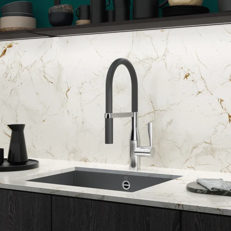 SYNC Profi single-lever mixer - Durabrass (23kt Gold) - 33 865 895-09