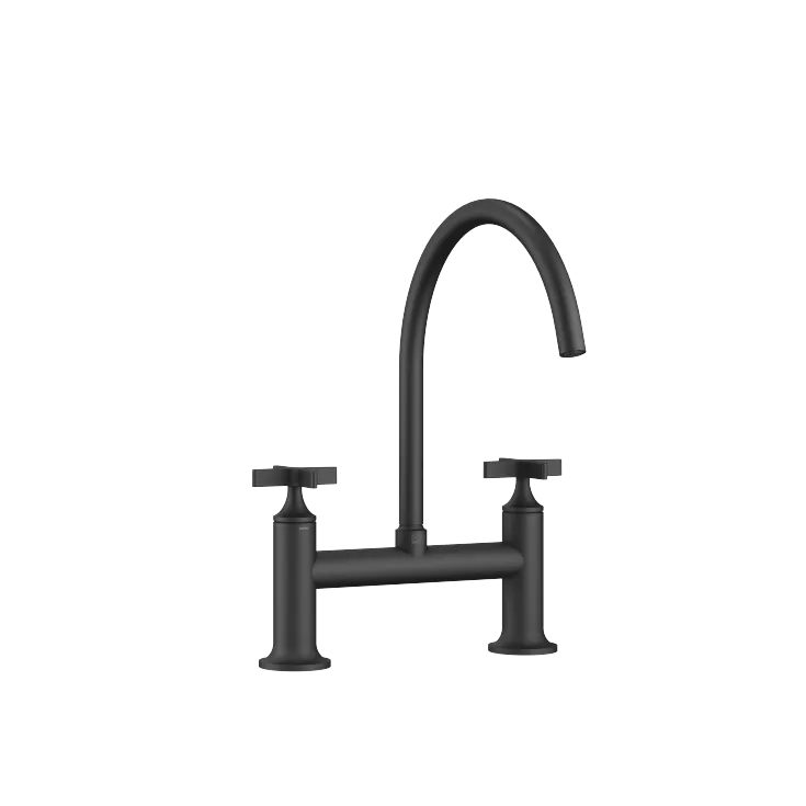 VAIA Two-hole bridge mixer for rinsing/Profi spray - Matte Black - 19 825 809-33