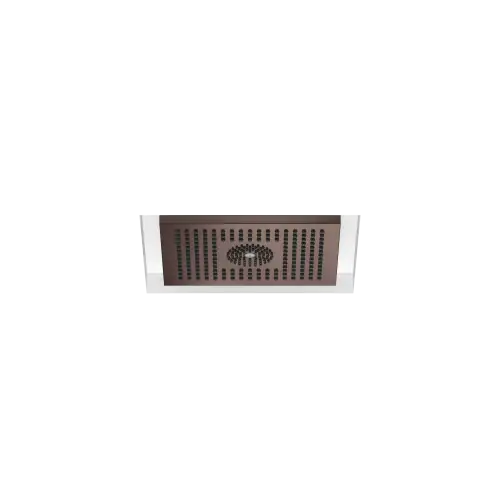 Ducha efecto lluvia para montaje empotrado en techo con luz 300 x 240 mm - Dark Bronze cepillado (PVD) - 28 044 980-43