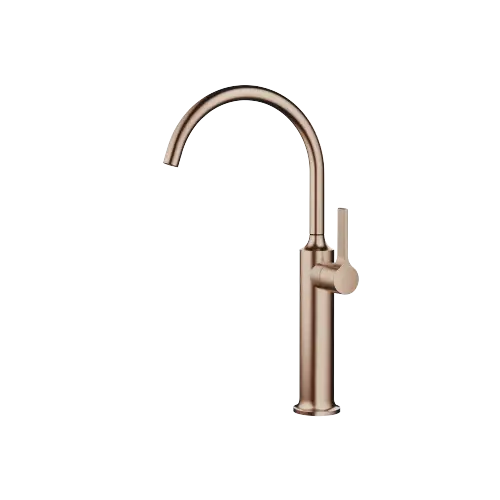 VAIA Single-lever basin mixer with raised base without pop-up waste - Brushed Bronze (PVD) - 33 534 809-42