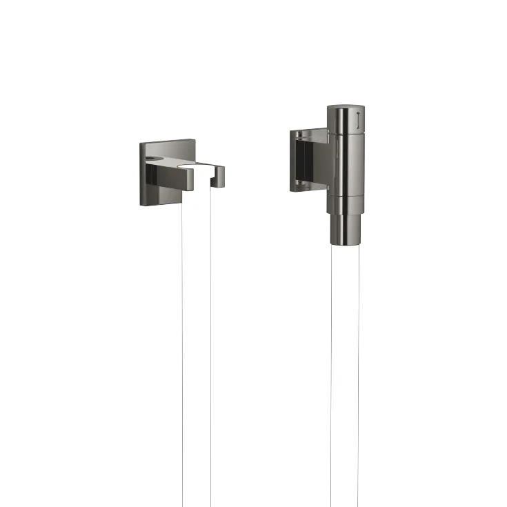 WATER TUBE Kneipp wall elbow with hose holder with individual rosettes FlowReduce - Dark Chrome - 27 841 979-19